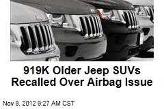 919K Older Jeep SUVs Recalled Over Airbag Issue