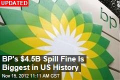 BP Spill Fine Will Be History&#39;s Biggest