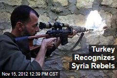 Turkey Recognizes Syria Rebels