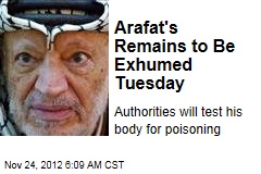 Arafat&#39;s Remains to Be Exhumed Tuesday