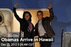 Obamas Arrive in Hawaii