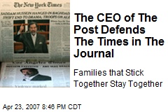 The CEO of The Post Defends The Times in The Journal