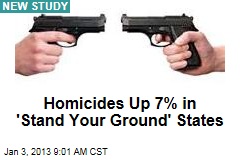 Homicides Up 7% in &#39;Stand Your Ground&#39; States