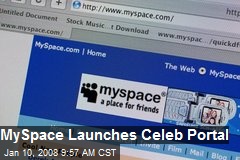 MySpace Launches Celeb Portal
