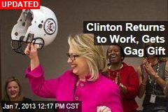 Clinton Back to Work Today