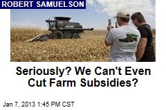 Seriously? We Can&#39;t Even Cut Farm Subsidies?