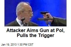 Attacker Aims Gun at Pol, Pulls the Trigger