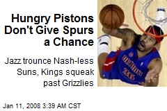Hungry Pistons Don't Give Spurs a Chance