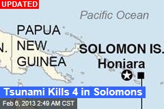 8.0 Quake Strikes Off Solomon Islands