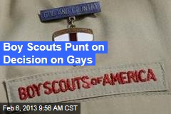 Boy Scouts Punt on Decision on Gays
