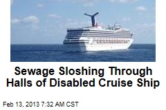 Sewage Sloshing Through Halls of Disabled Cruise Ship