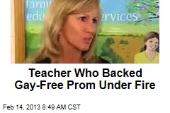 Teacher Who Backed Gay-Free Prom Under Fire