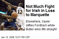 Not Much Fight for Irish in Loss to Marquette