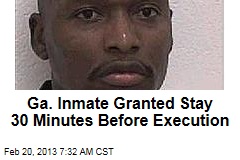Ga. Inmate Granted Stay 30 Minutes Before Execution