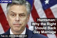 Huntsman: Why the Right Should Back Gay Marriage
