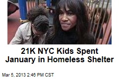 21K NYC Kids Spent January in Homeless Shelter