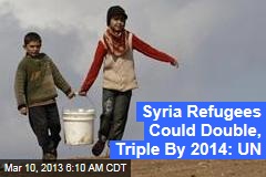 Syria Refugees Could Double, Triple By 2014: UN