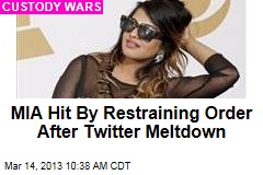 MIA Hit By Restraining Order After Twitter Meltdown