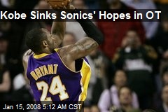 Kobe Sinks Sonics' Hopes in OT