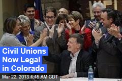 Colorado Governor Signs Civil Unions Bill