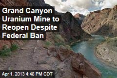 Grand Canyon Uranium Mine to Reopen Despite Federal Ban