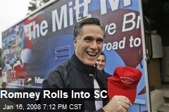 Romney Rolls Into SC