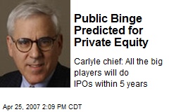 Public Binge Predicted for Private Equity