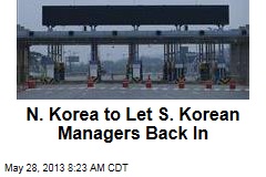 N. Korea to Let S. Korean Managers Back In