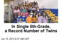 In Single 5th-Grade, a Record Number of Twins