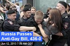 Russia Passes Anti-Gay Law, 436-0