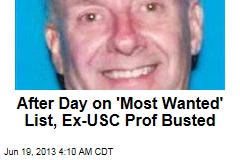 Sex-Crime Ex-Prof Busted After 1 Day on Wanted List