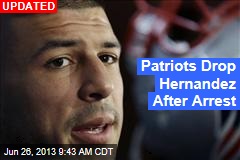 Patriots&#39; Hernandez Hauled From Home in Cuffs