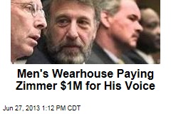 Men&#39;s Wearhouse Paying Zimmer $1M for His Voice