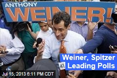 Weiner, Spitzer Leading Polls