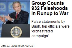 Group Counts 932 Falsehoods in Runup to War