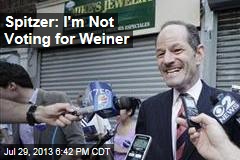Spitzer: I&#39;m Not Voting for Weiner