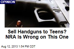 Sell Handguns to Teens? NRA Is Wrong on This One