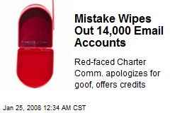 Mistake Wipes Out 14,000 Email Accounts
