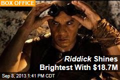 Riddick Shines Brightest with $18.7M