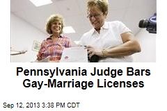 Pennsylvania Judges Bars Gay-Marriage Licenses