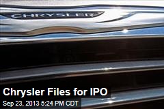 Chrysler Files for IPO