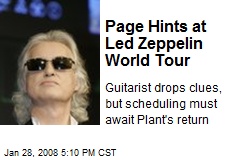 Page Hints at Led Zeppelin World Tour