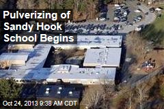 Pulverizing of Sandy Hook School Begins