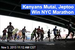 Kenyans Mutai, Jeptoo Win NYC Marathon