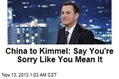 China: Kimmel Apology Not Good Enough