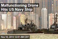 Navy Ship Hit by Drone Back in Port