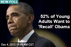 52% of Young Adults Want to &#39;Recall&#39; Obama