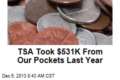 TSA Took $531K From Our Pockets Last Year