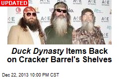Duck Dynasty Items Off Shelves at Cracker Barrel