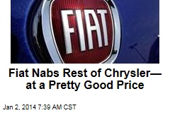 Fiat Nabs Rest of Chrysler&mdash; at a Pretty Good Price
